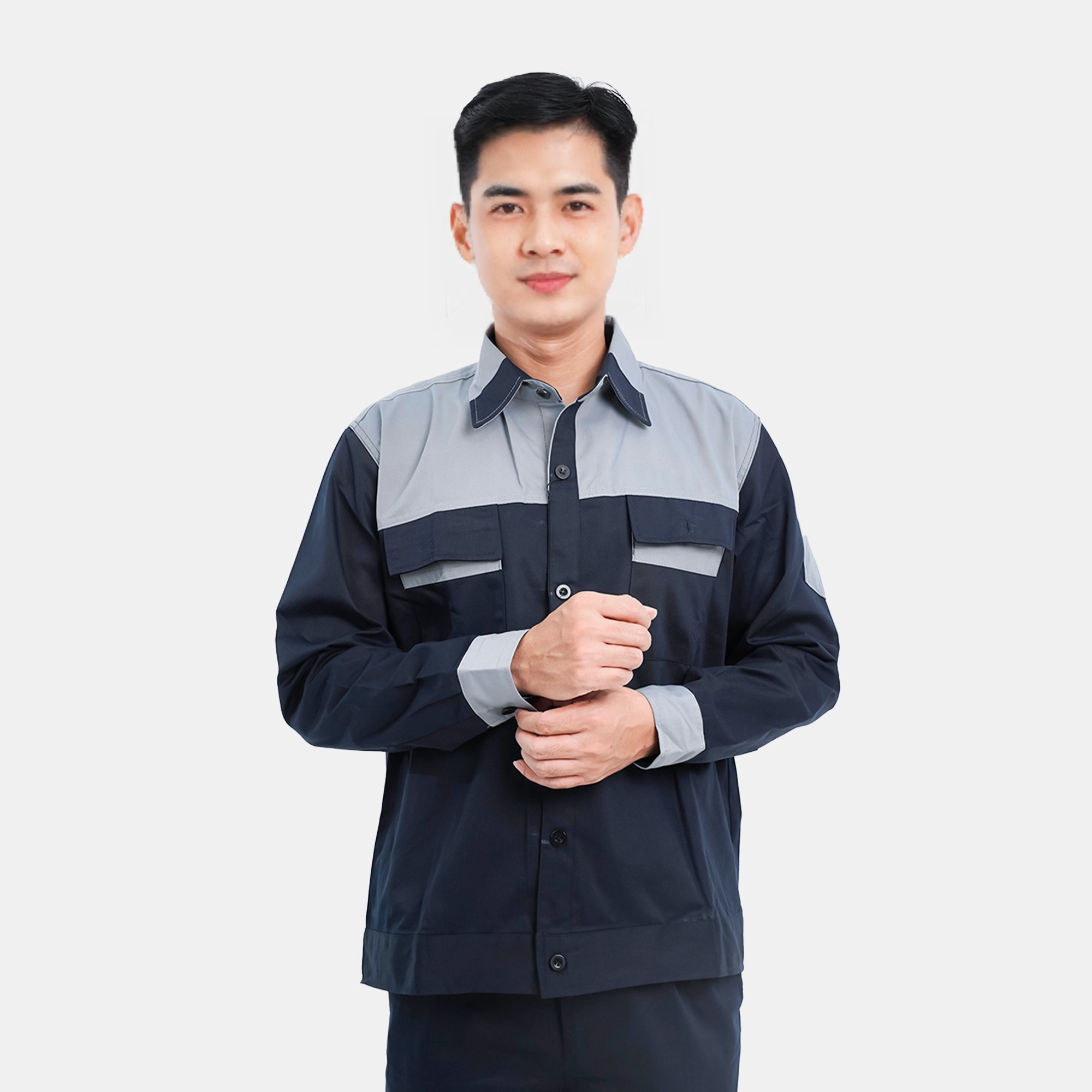 Quần áo bảo hộ lao động Evinz AV06 thời trang dành cho kỹ sư, kỹ thuật cao cấp