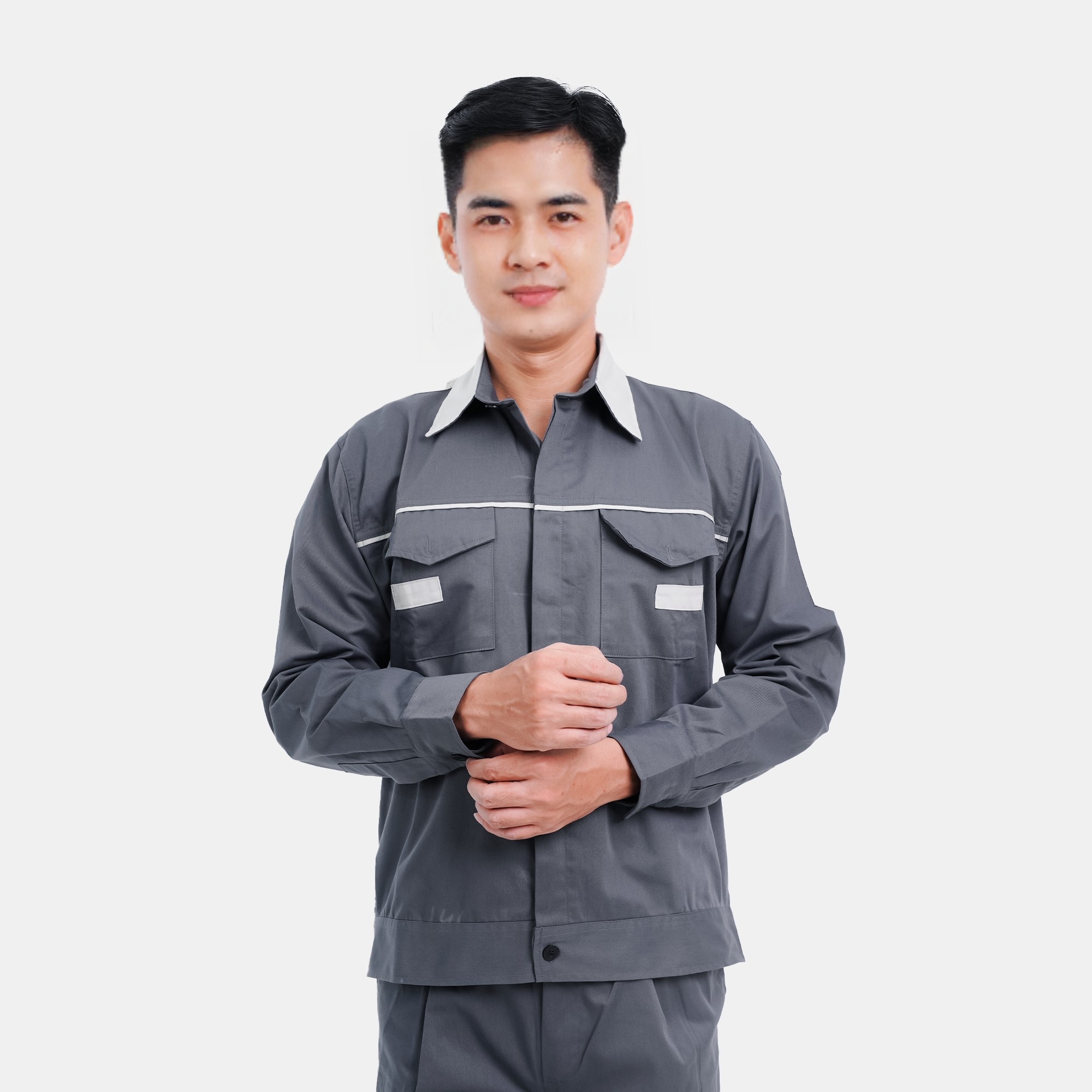 Quần áo bảo hộ lao động Evinz AV07 cho kỹ sư kỹ thuật, quần áo công nhân