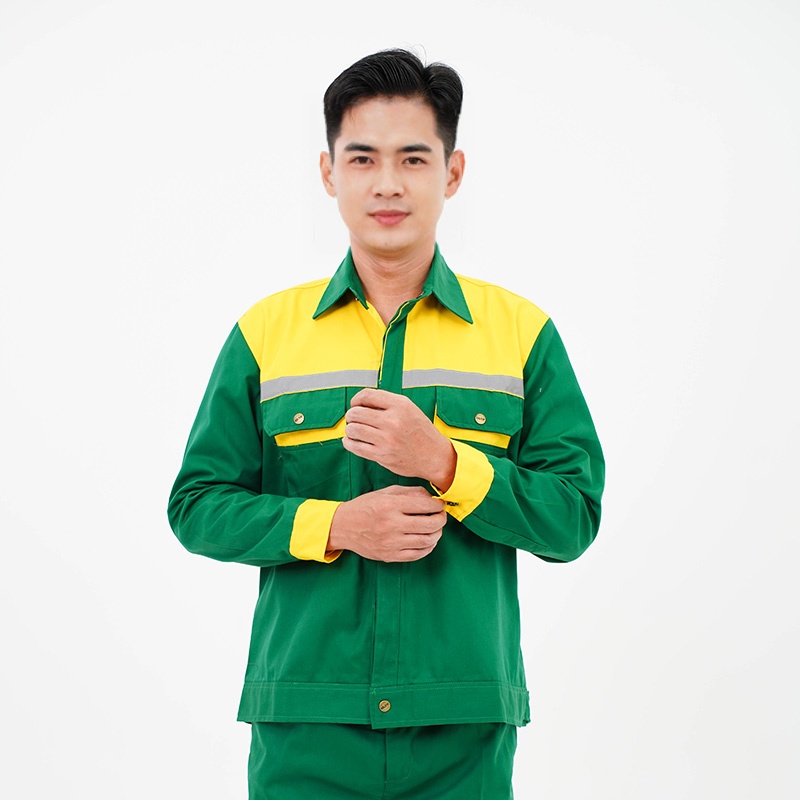 Quần áo bảo hộ lao động Evinz AV74 tay dài cho kĩ sư, công nhân môi trường giá rẻ