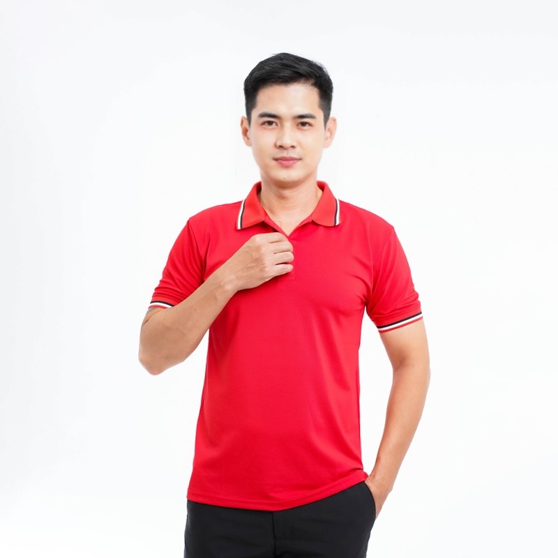 Áo polo đồng phục màu đỏ P05