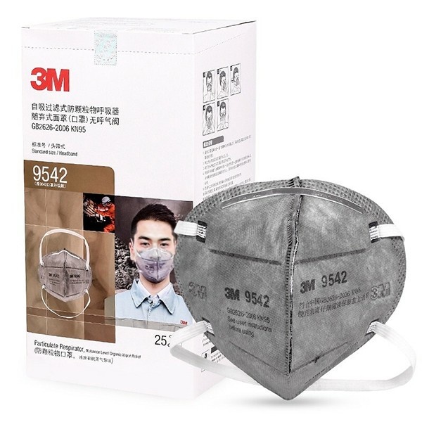 Khẩu trang 3M 9542 chống bụi, quai đeo qua gáy H104