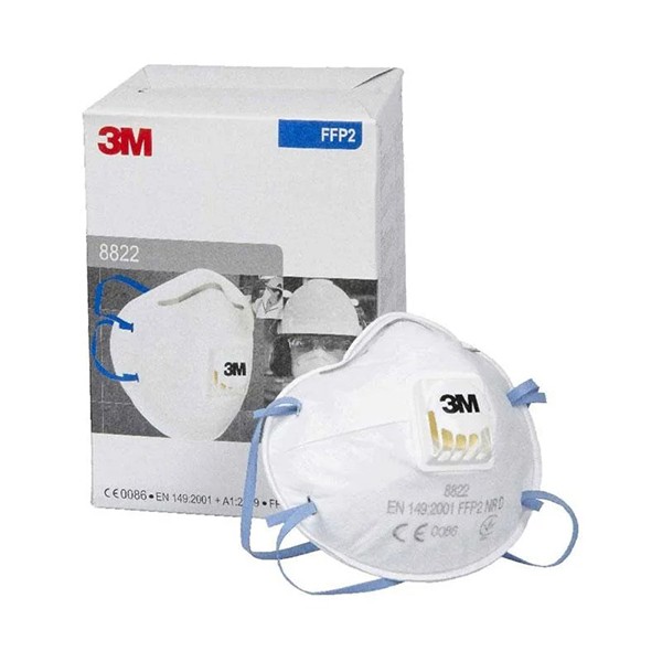 Khẩu trang 3M 8822 có van thở, lọc bụi mịn siêu tốt H108