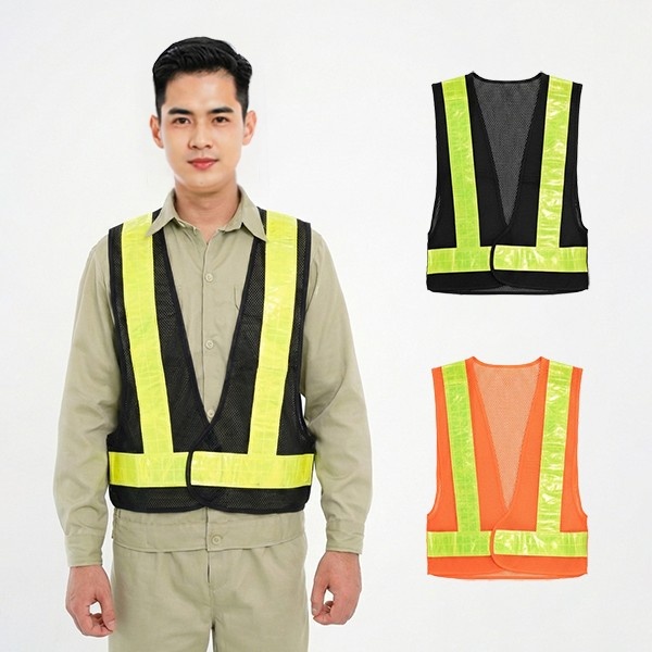 Áo lưới phản quang chữ A cho công nhân, kỹ sư AV66