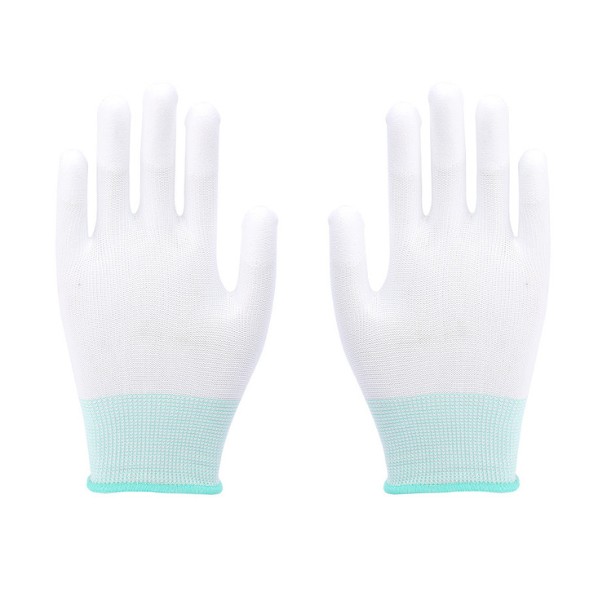 Găng tay phòng sạch sợi Polyester phủ PU đầu ngón, chống tĩnh điện S136