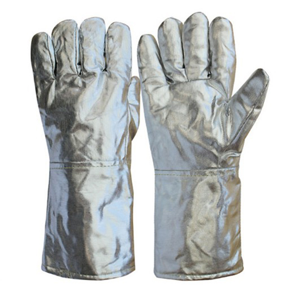 Găng tay chịu nhiệt công nghiệp 500°C sợi Amiang tráng bạc T158