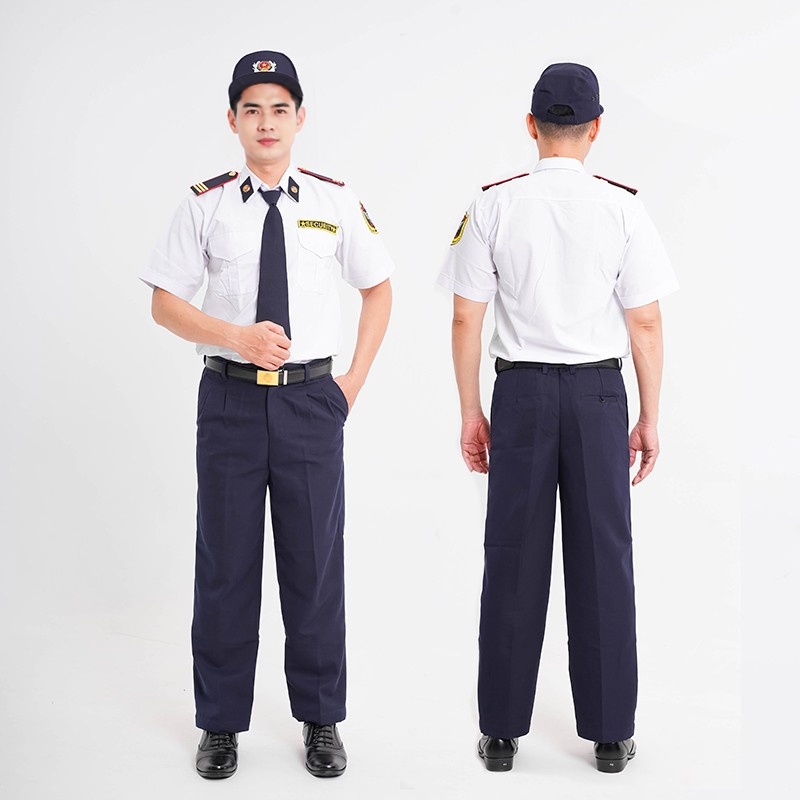 Quần áo bảo vệ ngắn tay dáng suông sơ vin cao cấp thoáng mát BH08
