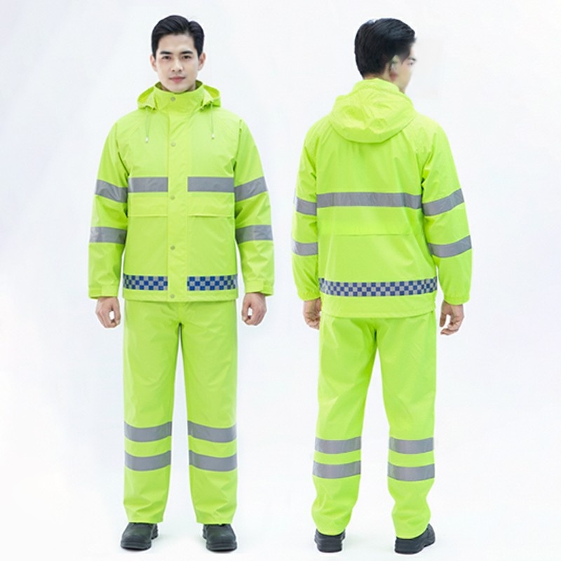 Bộ quần áo mưa phản quang cảnh sát giao thông 2 lớp A11