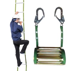 Thang dây thoát hiểm nhà cao tầng kèm cặp móc cao cấp C136